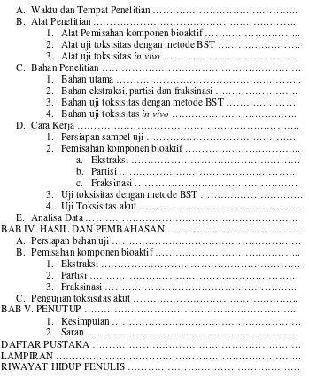 Tabel 1. Persentase kematian A. salina Leach. terhadap pemberian 