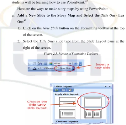 Figure 2.5. Picture of Formatting Toolbars 