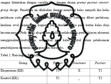 Tabel 2. Rancangan Penelitian 