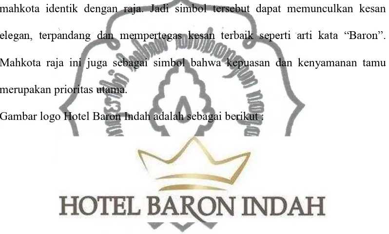 Gambar logo Hotel Baron Indah adalah sebagai berikut : 