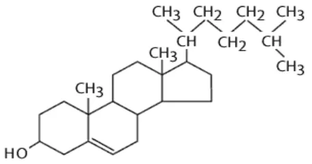 Gambar 2.2  Struktur Kimia Kolesterol (C27H46O)  
