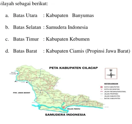 Gambar 4.1 Peta Kabupaten Cilacap 