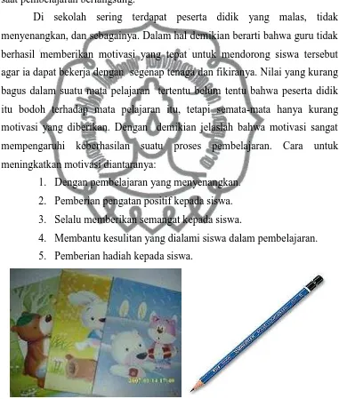 Gambar 1 : Hadiah  yang dapat meningkatkan motivasi siswa 