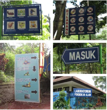 Gambar 3.2 Sign system Kebun Raya dan Kebun Binatang Gembira Loka 