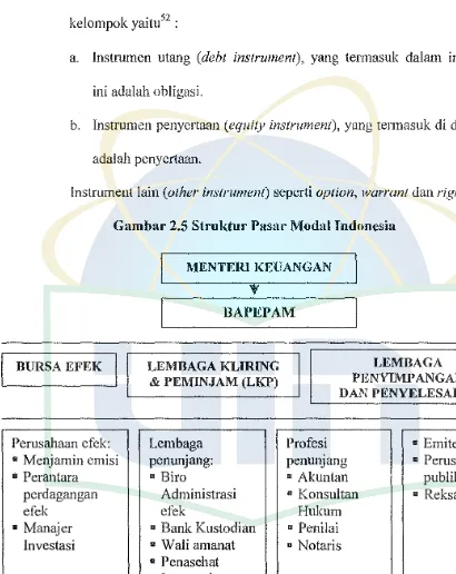Gambar 2.5 Struktur Pasar Modal Indonesia 