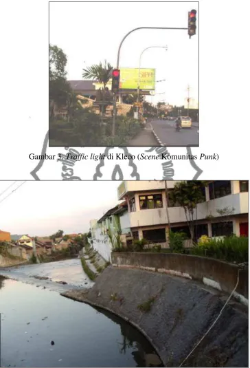 Gambar 3. Traffic light di Kleco (Scene Komunitas Punk)   