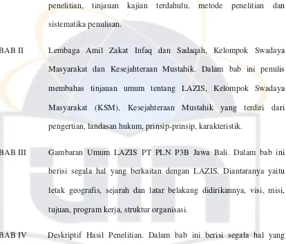 Gambaran Umum LAZIS PT PLN P3B Jawa Bali. Dalam bab ini 