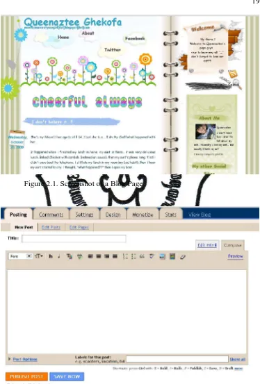 Figure 2.1. Screenshot of a Blog Page 