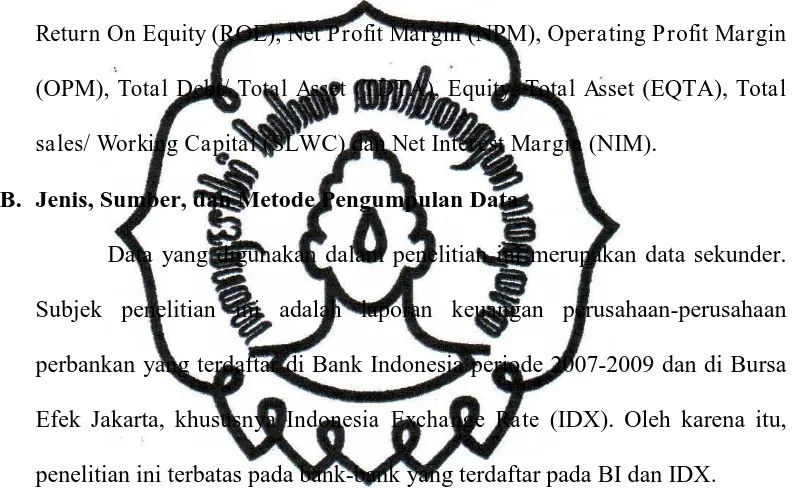 Tabel 3.1. Daftar Bank Objek Penelitian 