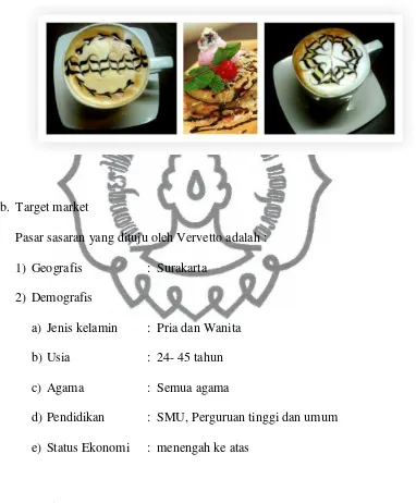   Gambar 6 Varian menu di Vervetto Coffee Bar 