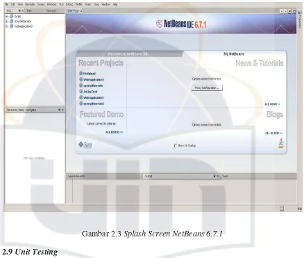 Gambar 2.3 Splash Screen NetBeans 6.7.1 