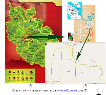 Gambar 2. Peta  Lokasi Jalan Jenderal Sudirman  