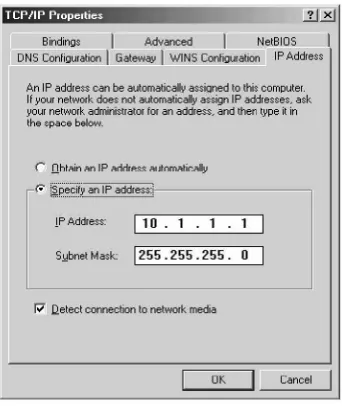Gambar 23. Pengisian IP Address dan Subnet Mask