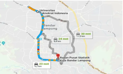 Gambar 1.1.   Denah Lokasi Badan Pusat Statistik Provinsi Lampung 