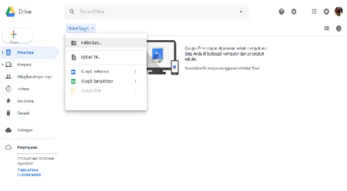 Gambar 3.7 Membuat folder pada Google Drive. 