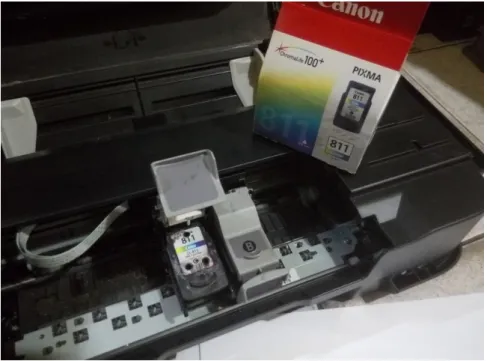 Gambar 3.8 Penggantian Catridge Printer 