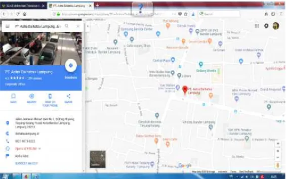 Gambar 1.1 Lokasi PT Astra Daihatsu Lampung Sumber : https://maps.google.com/