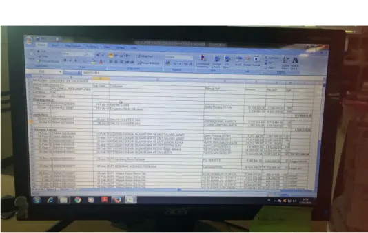 Gambar 3.5 Penyimpanan menggunakan Ms Excel 