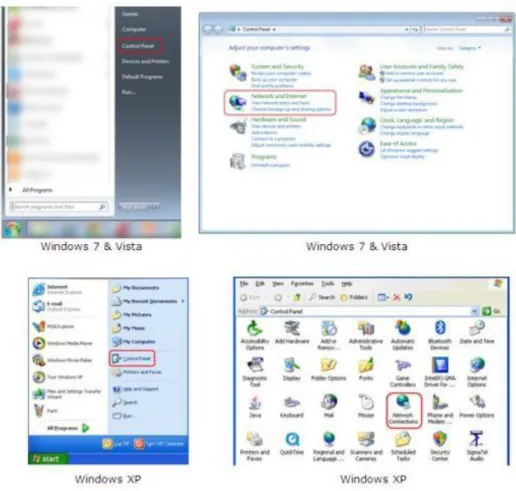 Gambar 3.2 membuka network sharing and center 