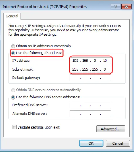 Gambar 3.5 Setting ip address 