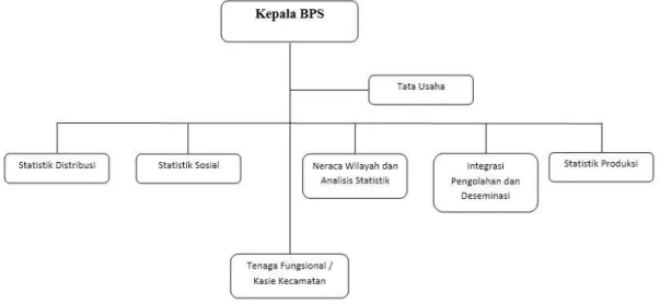 Gambar 2.3 Struktur Badan Pusat Statistik Kabupaten Pesawaran, (BPS, 2019) 