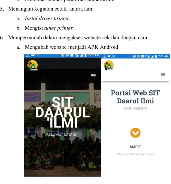 Gambar 3.4 Aplikasi Android Website SIT Daarul ‘Ilmi 