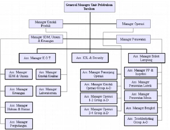 Gambar 2.4 Struktur Organisasi PT Bukit Asam, Tbk. 