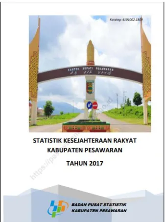 Gambar 3.2 Sampul Buku Statistik Kesejahteraan Rakyat Kabupaten  Pesawaran Tahun 2017 (Pesawaran, 2020) 