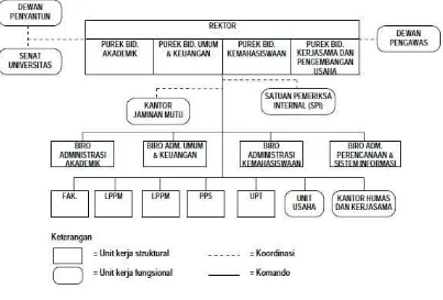 Gambar IV.1 Struktur Organisasi UNS 