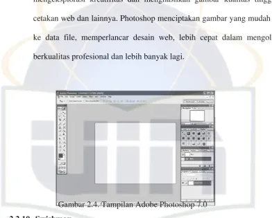 Gambar 2.4. Tampilan Adobe Photoshop 7.0 