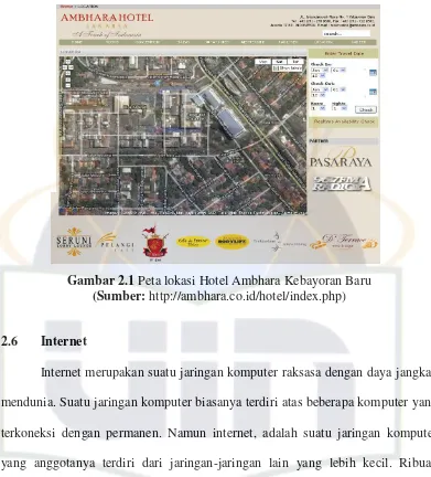 Gambar 2.1 Peta lokasi Hotel Ambhara Kebayoran Baru 