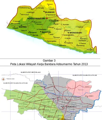 Gambar 3Peta Lokasi Wilayah Kerja Bandara Adisumarmo Tahun 2013