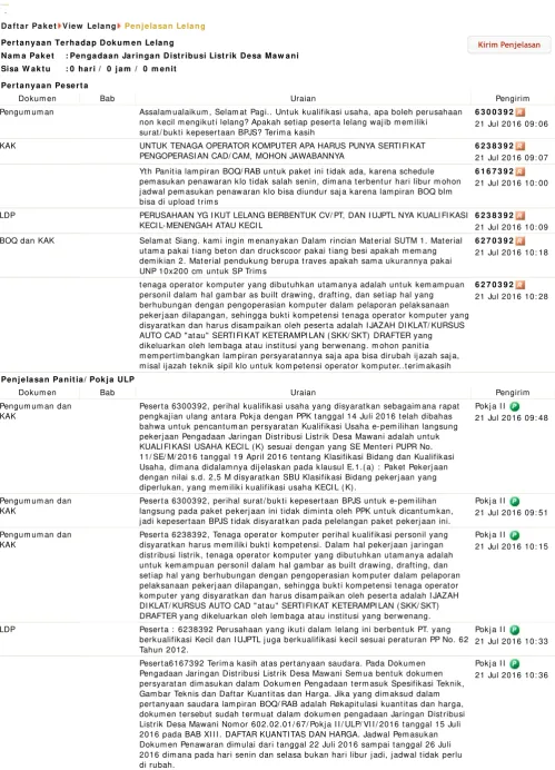 Gambar Teknis dan Daftar Kuantitas dan Harga. Jika yang dimaksud dalam