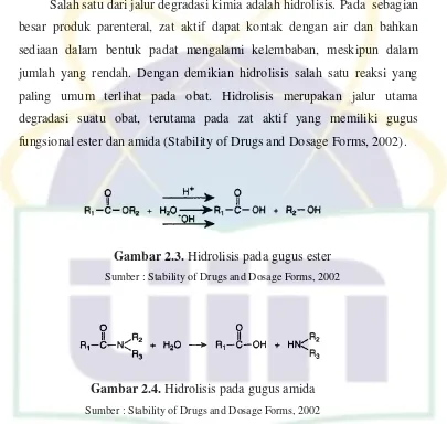 Gambar 2.3. Hidrolisis pada gugus ester  