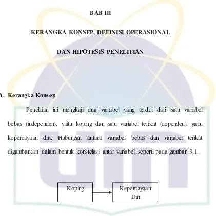 Gambar 3.1. Konstelasi antara Variabel Bebas dengan Varibel Terikat 