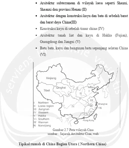 Gambar 2.7 Peta wilayah Cina 
