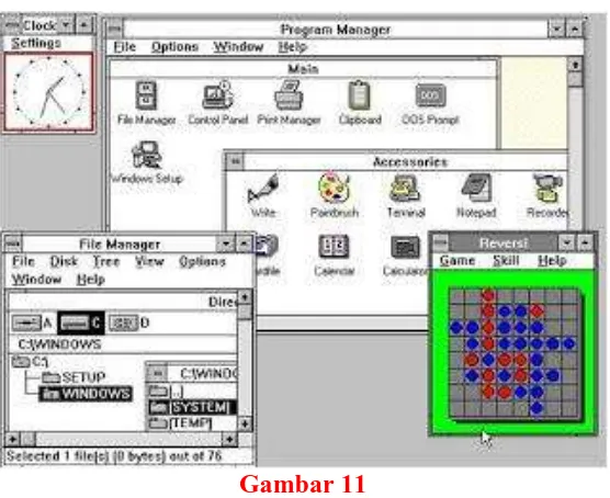 Gambar 11  Windows 3.0 hadir dalam versi “multimedia”, yang disebut dengan Windows 