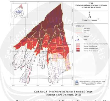 Tabel 2.7 Data Jumlah Bangunan Rusak Per desa  di Kecamatan Cangkringan 