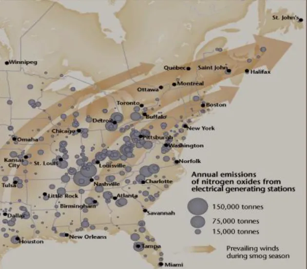 Figure 6: Transboundary Air Flows into Great Lakes   Source: Vincent and Fick 2000, 32-33 4