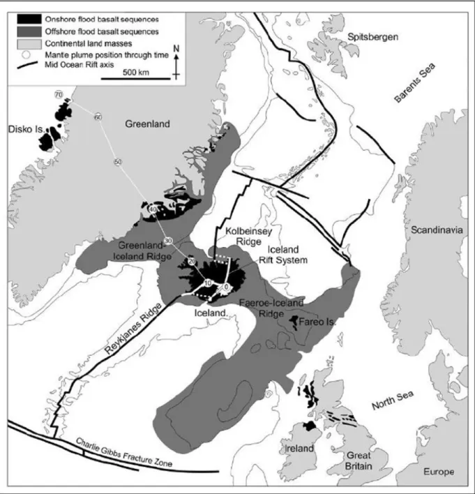 Figure 1: Tectonic-magmatic setting of Iceland, from Thordarson and Larsen 2007 . 