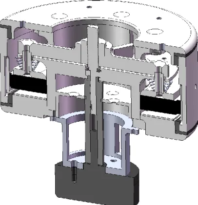 Figure 2-11.     Maxon EC45 flat motor affixed on the outside of brake prototype 3. 
