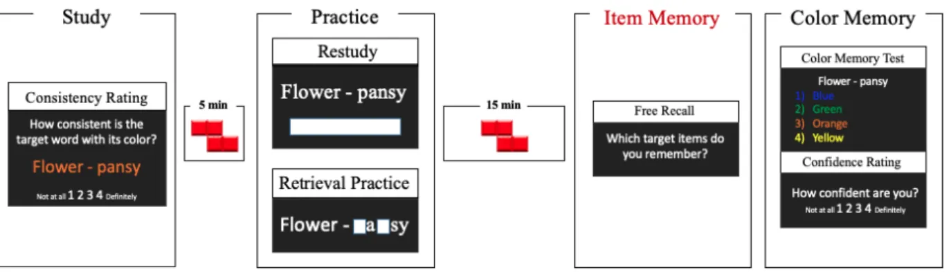 Figure 2.4: A schematic depiction of the design of Experiment 4. See text for details.
