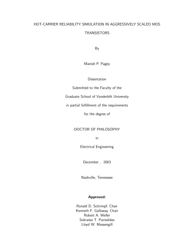 Hot-carrier Reliability Simulation In Aggressively Scaled Mos