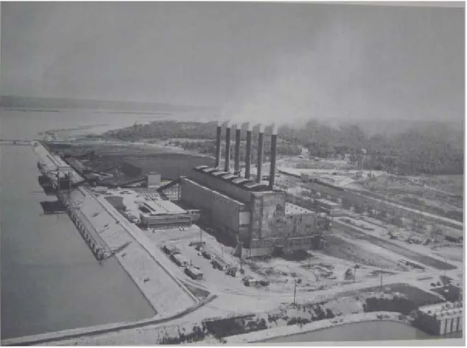 Figure 2.4: Johnsonville Steam Plant circa 1950s (b). Source: TVA, The  Johnsonville Steam Plant: A Comprehensive Report on the Planning, Design,  Construction, Costs, and First Power Operations of the Initial Six-Unit Plant,  Technical Report No