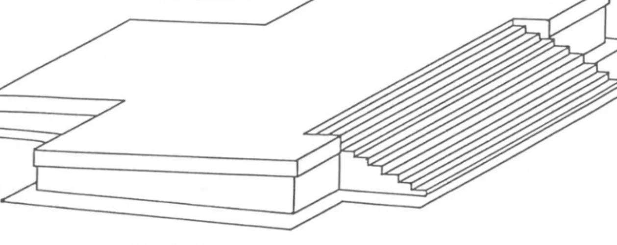 Figure 10. Hypothetical Reconstruction of Structure 12-1  (Excavation Area D) from the Northwest 
