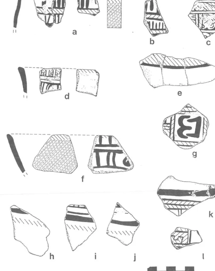 Figure 14. White Background Painted Sherds. 