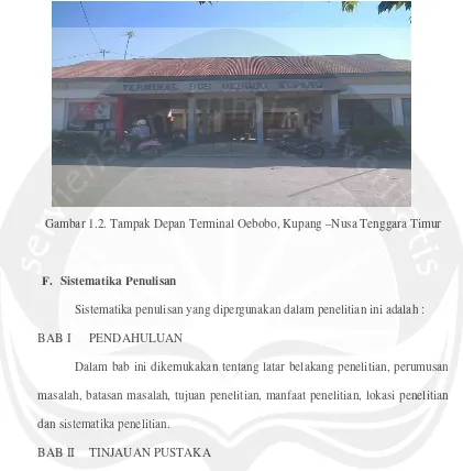 Gambar 1.2. Tampak Depan Terminal Oebobo, Kupang –Nusa Tenggara Timur 