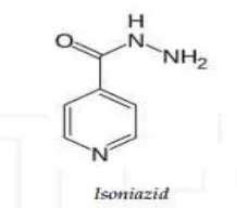 Gambar 2.5 Struktur Isoniazid (Kolyva et al., 2012) 
