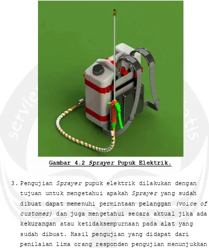Gambar 4.2 Sprayer Pupuk Elektrik. 