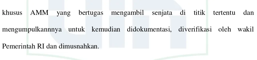 Tabel IV.A.1 Statistik perlucutan senjata GAM  